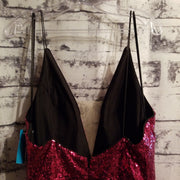 PINK SPARKLY A LINE GOWN