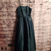 GREEN A LINE GOWN