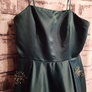 GREEN A LINE GOWN