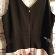 BLACK/FLORAL A LINE GOWN - NEW