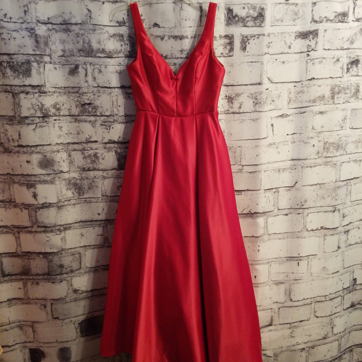 RED A LINE GOWN