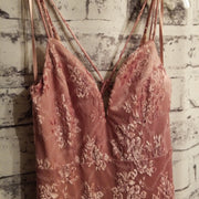 PINK FLORAL LONG EVENING GOWN