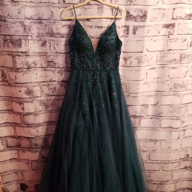 GREEN PRINCESS GOWN