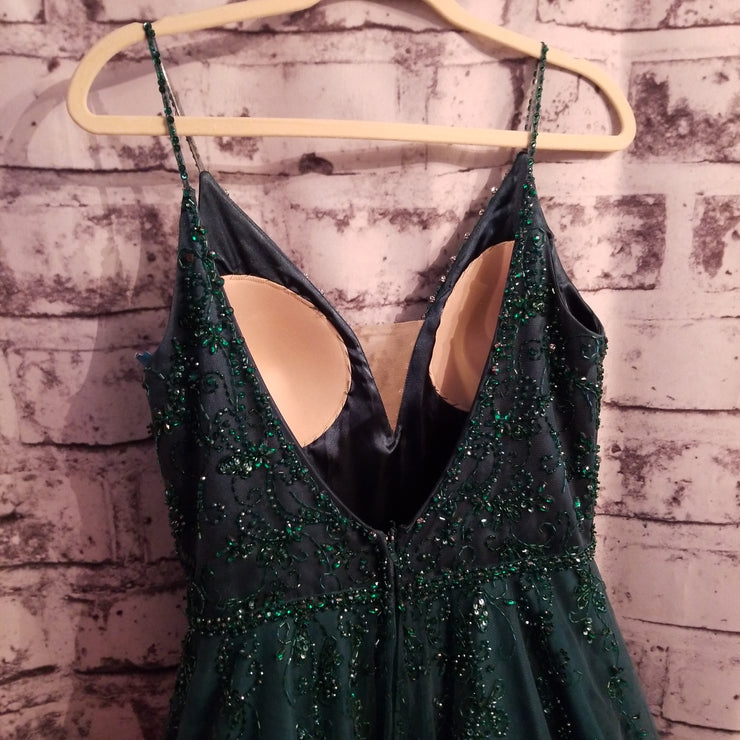 GREEN PRINCESS GOWN