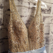 BLUE A LINE GOWN (NEW)