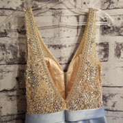 BLUE A LINE GOWN (NEW)