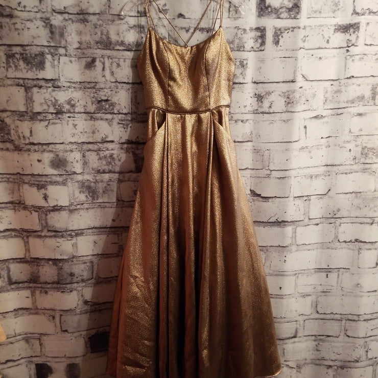 BRONZE A LINE GOWN