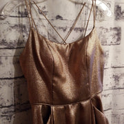 BRONZE A LINE GOWN
