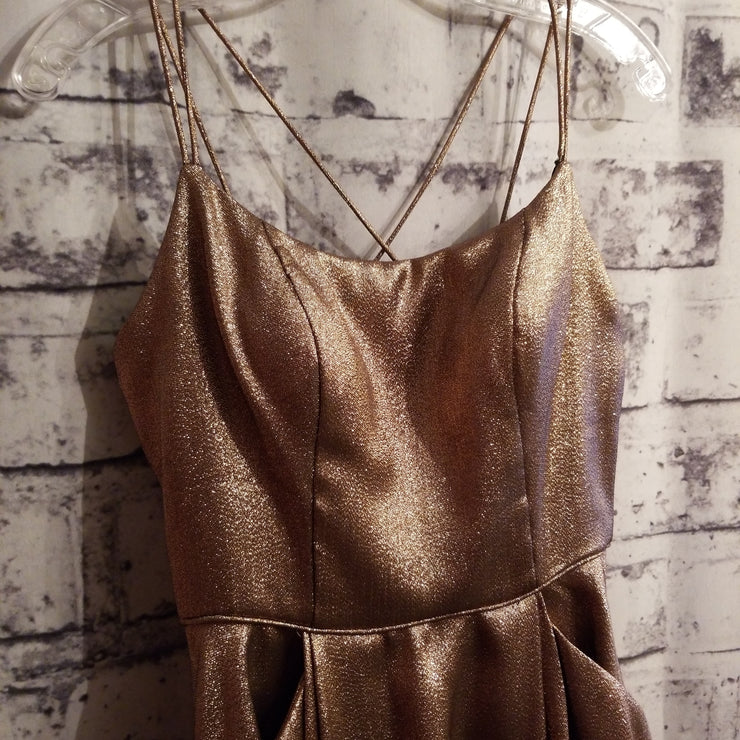 BRONZE A LINE GOWN