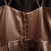 BRONZE A LINE GOWN