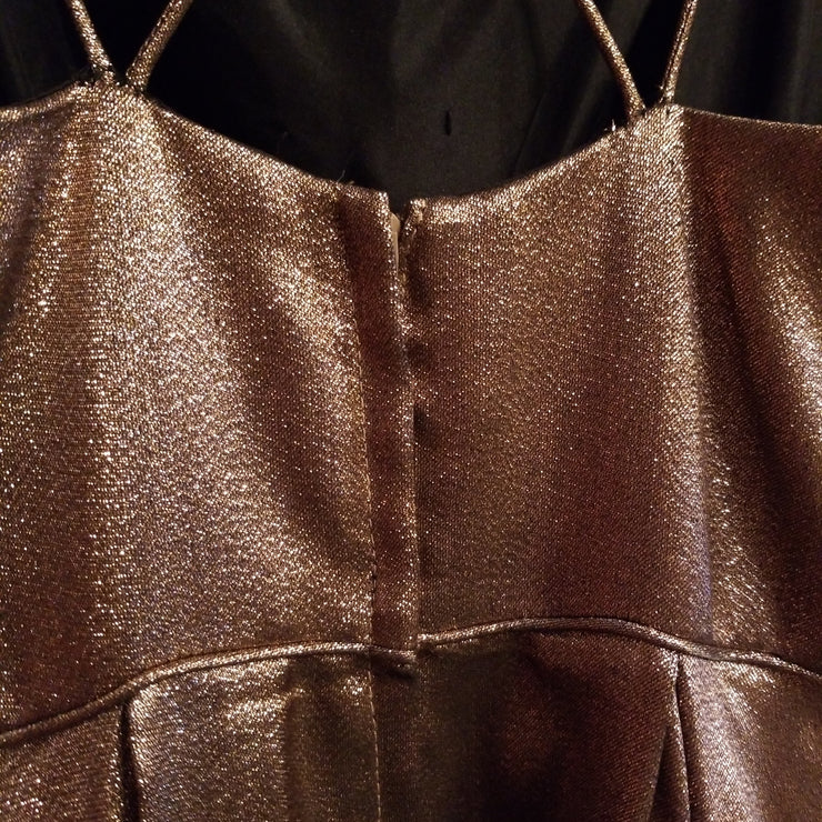BRONZE A LINE GOWN