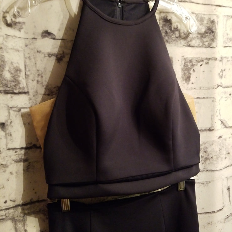 NAVY 2 PC. LONG GOWN SET