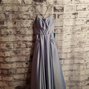 BLUE A LINE GOWN