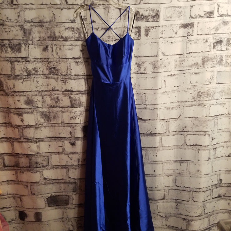 ROYAL BLUE A LINE GOWN (NEW)