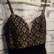 BLACK/TAN SHORT DRESS