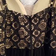 BLACK/TAN SHORT DRESS