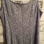 GRAY/BLUE 2 PC.SHORT DRESS SET