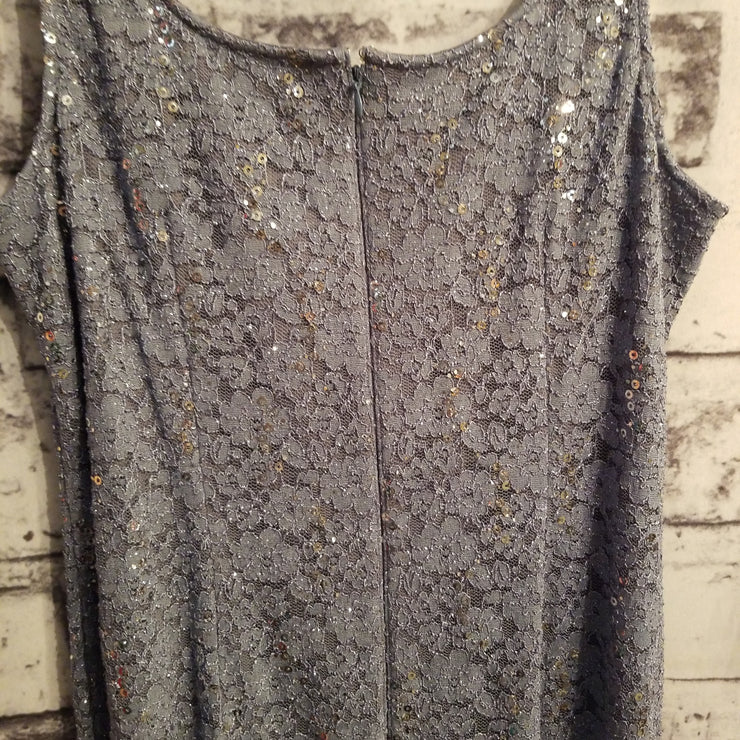 GRAY/BLUE 2 PC.SHORT DRESS SET