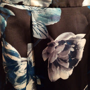 BLACK/FLORAL SHORT DRESS