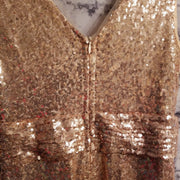 BLUSH/GOLD SEQUIN LONG DRESS (NEW)