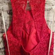 RED 2 PC. A LINE GOWN SET