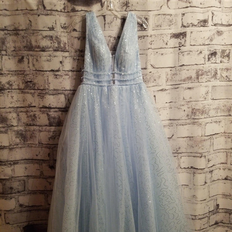 BLUE A LINE GOWN (NEW)