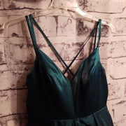 GREEN A LINE GOWN (NEW)