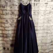 NAVY A LINE GOWN