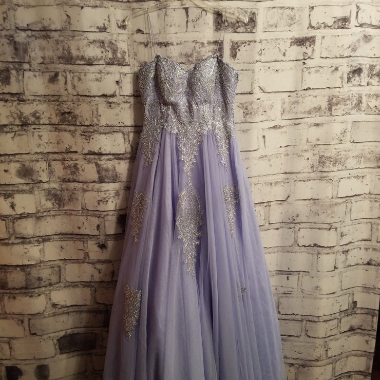 PERIWINKLE A LINE GOWN