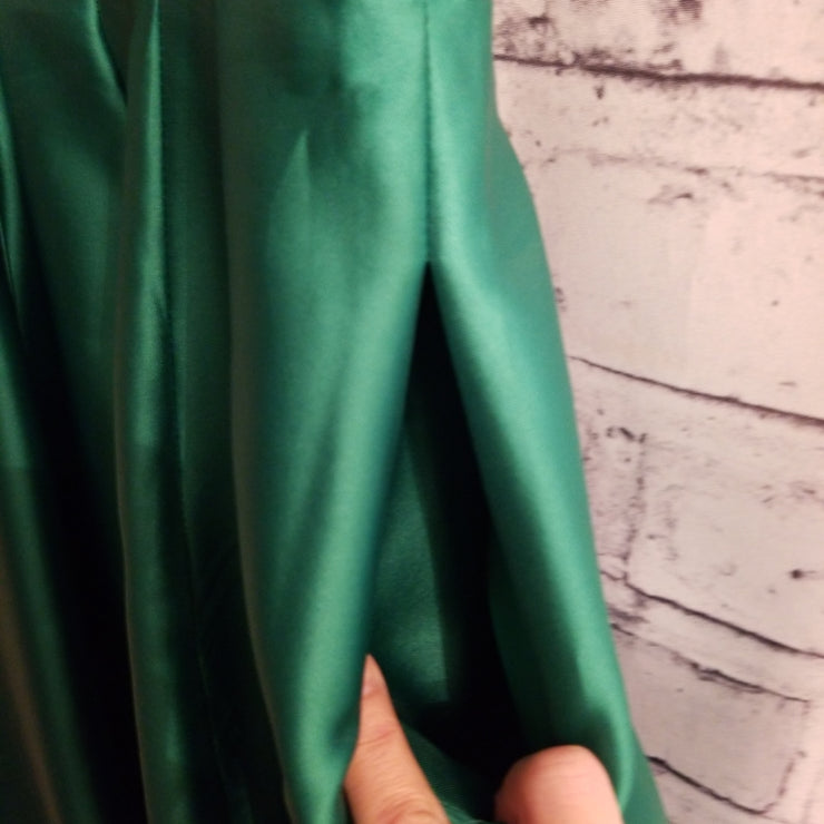 GREEN A LINE GOWN