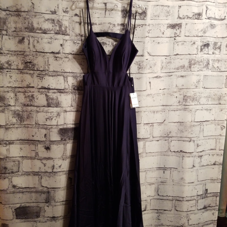 NAVY LONG EVENING GOWN (NEW)