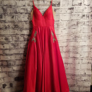 RED A LINE GOWN