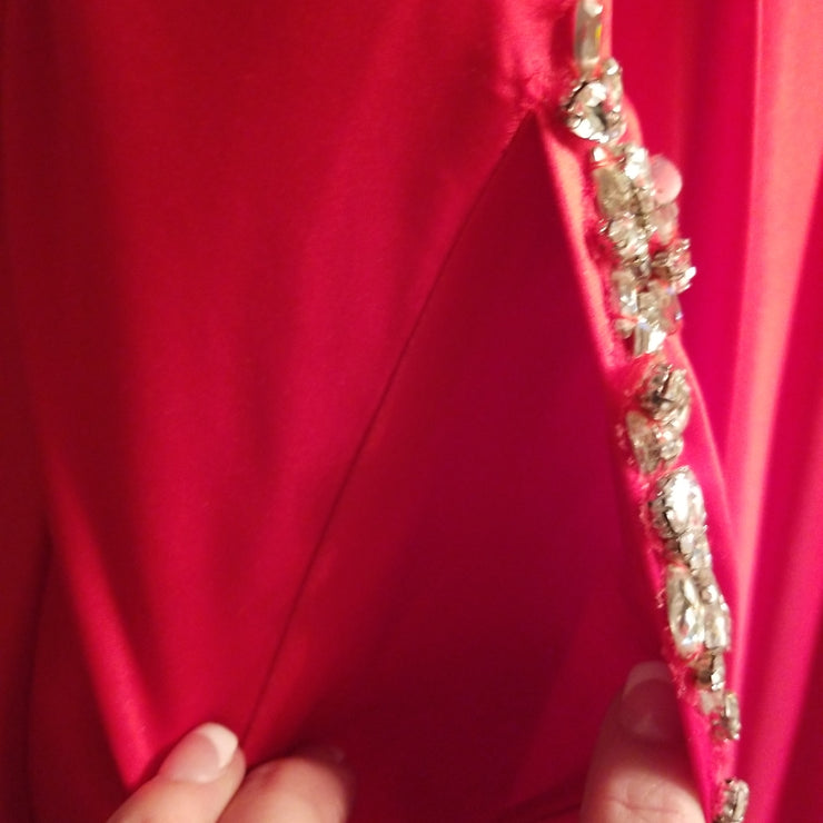RED A LINE GOWN