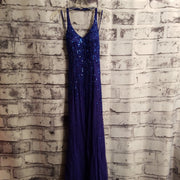 ROYAL BLUE SEQUIN LONG GOWN