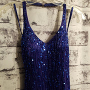 ROYAL BLUE SEQUIN LONG GOWN