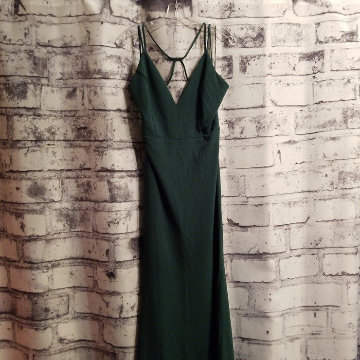 GREEN LONG EVENING GOWN (NEW)