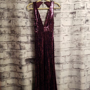 PURPLE FULL SEQUIN LONG DRESS