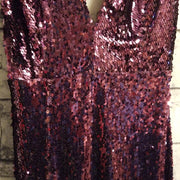 PURPLE FULL SEQUIN LONG DRESS