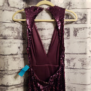 PURPLE FULL SEQUIN LONG DRESS