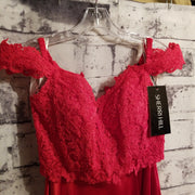 RED 2 PC. A LINE GOWN SET-NEW