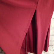 BURGUNDY LONG EVENING GOWN