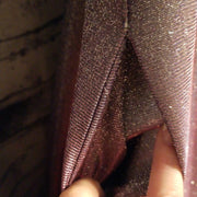 GRAY SPARKLY A LINE GOWN OFF THE SHOULDER