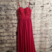 RED LONG EVENING GOWN