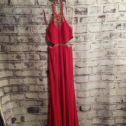 RED LONG EVENING GOWN