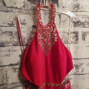 RED LONG EVENING GOWN