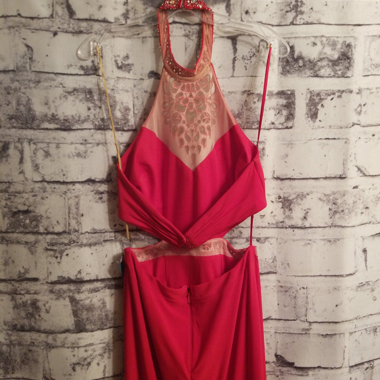 RED LONG EVENING GOWN