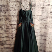 GREEN A LINE GOWN (NEW)