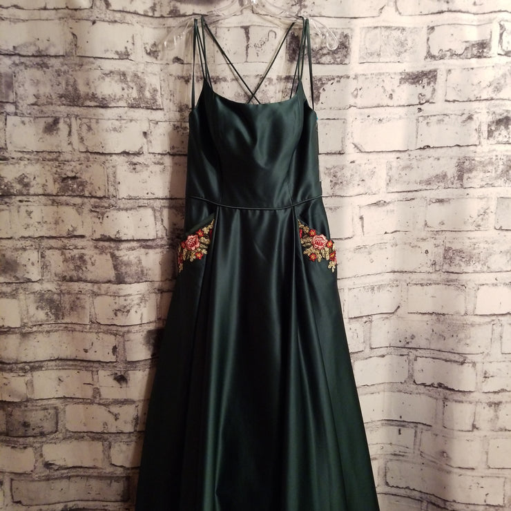 GREEN A LINE GOWN (NEW)