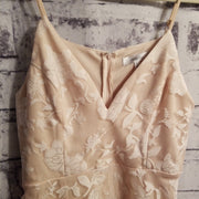 TAN/WHITE FLORAL A LINE (NEW)