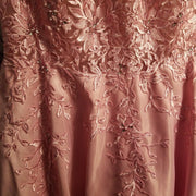 PINK FLORAL A LINE GOWN (NEW)